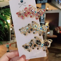 Retro Full Diamond Hairpins for Women & Girls. Fashion Hairpins, Rhinestone Hair Accessories, Butterfly Hairpins - SWEET T 52