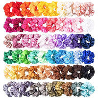 Satin Scrunchies, 60 Pack