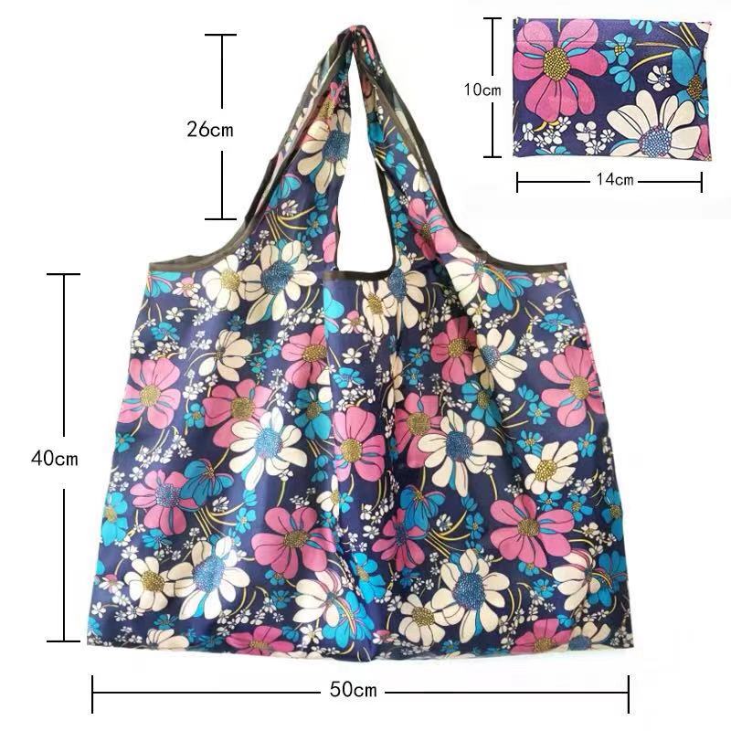 Reusable Grocery Bags - Large Washable Shopping Bags, Foldable Environmentally Friendly, Heavy Duty Pocket Handbags