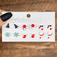 Christmas Festival or Gift Earrings for Women. Snowflake/Socks/Christmas Tree/Santa Claus/Wreath
