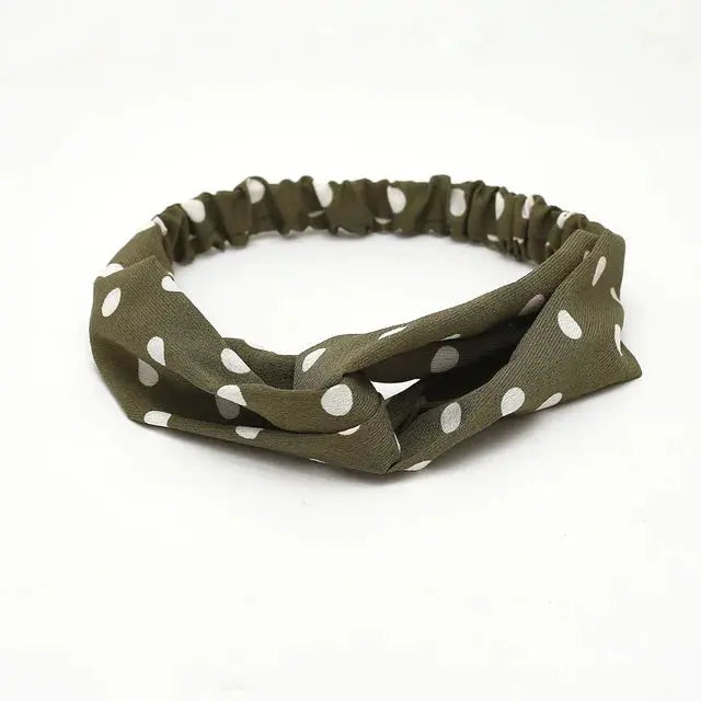 Bohemian Criss-Cross Elastic Hair Bands - Knot Headbands for Women & Girls - Bandana Girls Striped Hairwear-Headbands-SWEET T 52