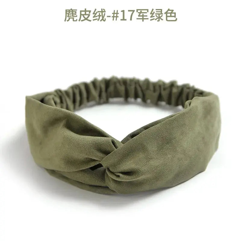 Bohemian Criss-Cross Elastic Hair Bands - Knot Headbands for Women & Girls - Bandana Girls Striped Hairwear-Headbands-SWEET T 52