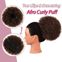 Afro Puff Kinky Curly Drawstring Ponytail - 4, 6 & 8 Inch, 8 Shades