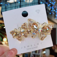 Retro Full Diamond Hairpins for Women & Girls. Fashion Hairpins, Rhinestone Hair Accessories, Butterfly Hairpins - SWEET T 52