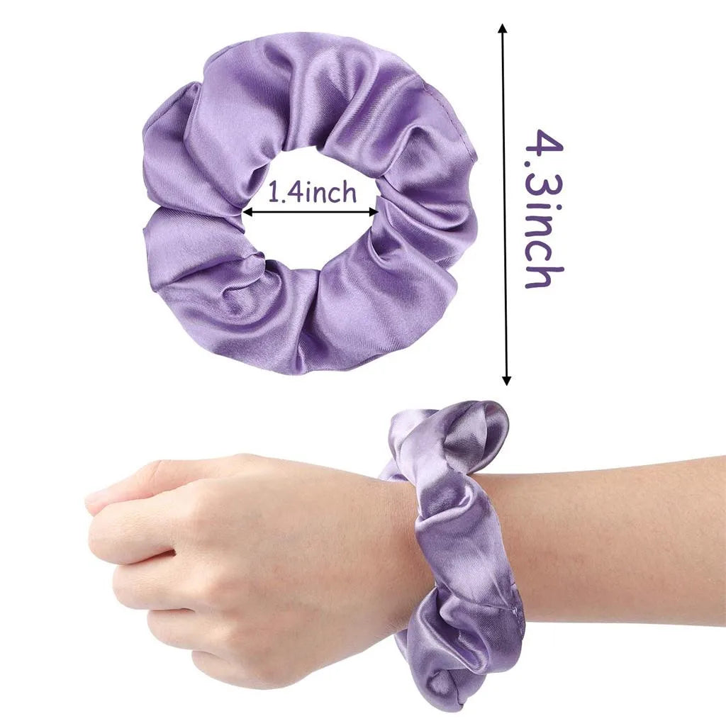 Satin Scrunchies, 60 Pack