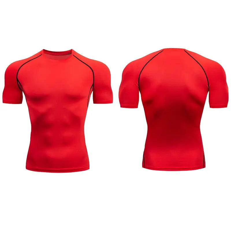 Quick Drying Elastic T-Shirt for Men & Boys, Anti-Wrinkle in 8 Solid Colors for Gym or Sports