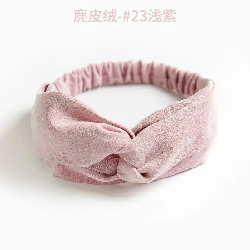 Bohemian Criss-Cross Elastic Hair Bands - Knot Headbands for Women & Girls - Bandana Girls Striped Hairwear-Headbands-SWEET T 52