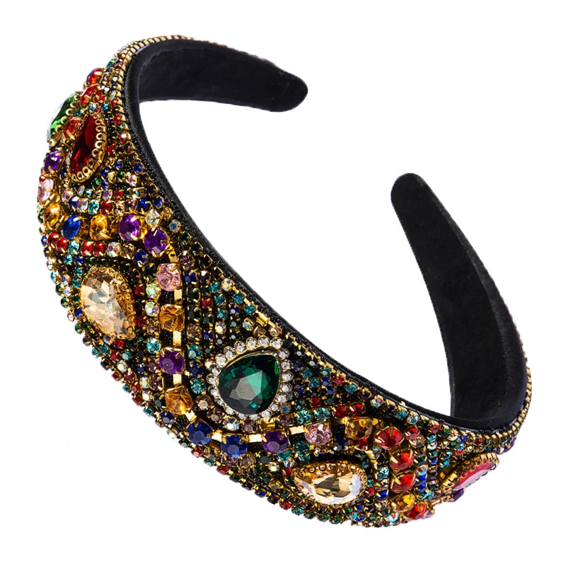 Gorgeous Baroque Sparkly Padded Rhinestone Headbands For Women & Girls. Full Crystal Headbands/Hair Accessories