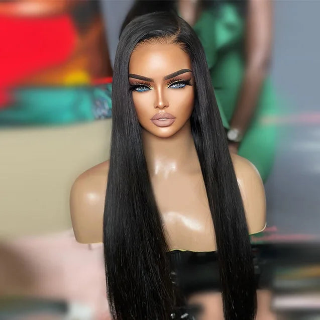 Wholesale Partingmax Glueless HD Lace Front Brazilian Remy Human Hair Wigs Pre-Cut 7X5 Straight for Black Women Transparent Lace Sweet T 52