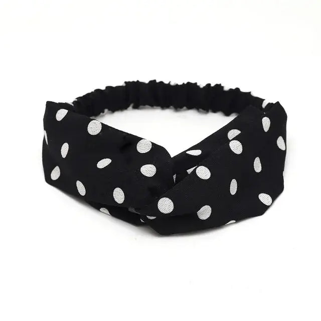 Bohemian Criss-Cross Elastic Hair Bands - Knot Headbands for Women & Girls - Bandana Girls Striped Hairwear-Headbands-SWEET T 52