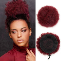 Afro Puff Kinky Curly Drawstring Ponytail - 4, 6 & 8 Inch, 8 Shades