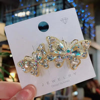 Retro Full Diamond Hairpins for Women & Girls. Fashion Hairpins, Rhinestone Hair Accessories, Butterfly Hairpins - SWEET T 52