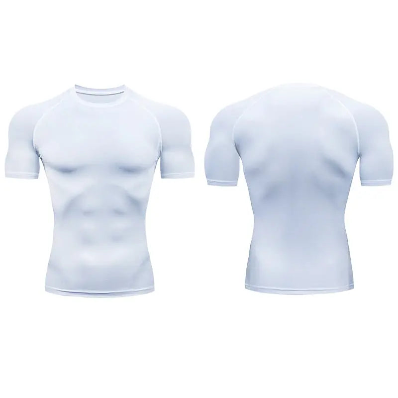 Quick Drying Elastic T-Shirt for Men & Boys, Anti-Wrinkle in 8 Solid Colors for Gym or Sports