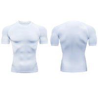 Quick Drying Elastic T-Shirt for Men & Boys, Anti-Wrinkle in 8 Solid Colors for Gym or Sports