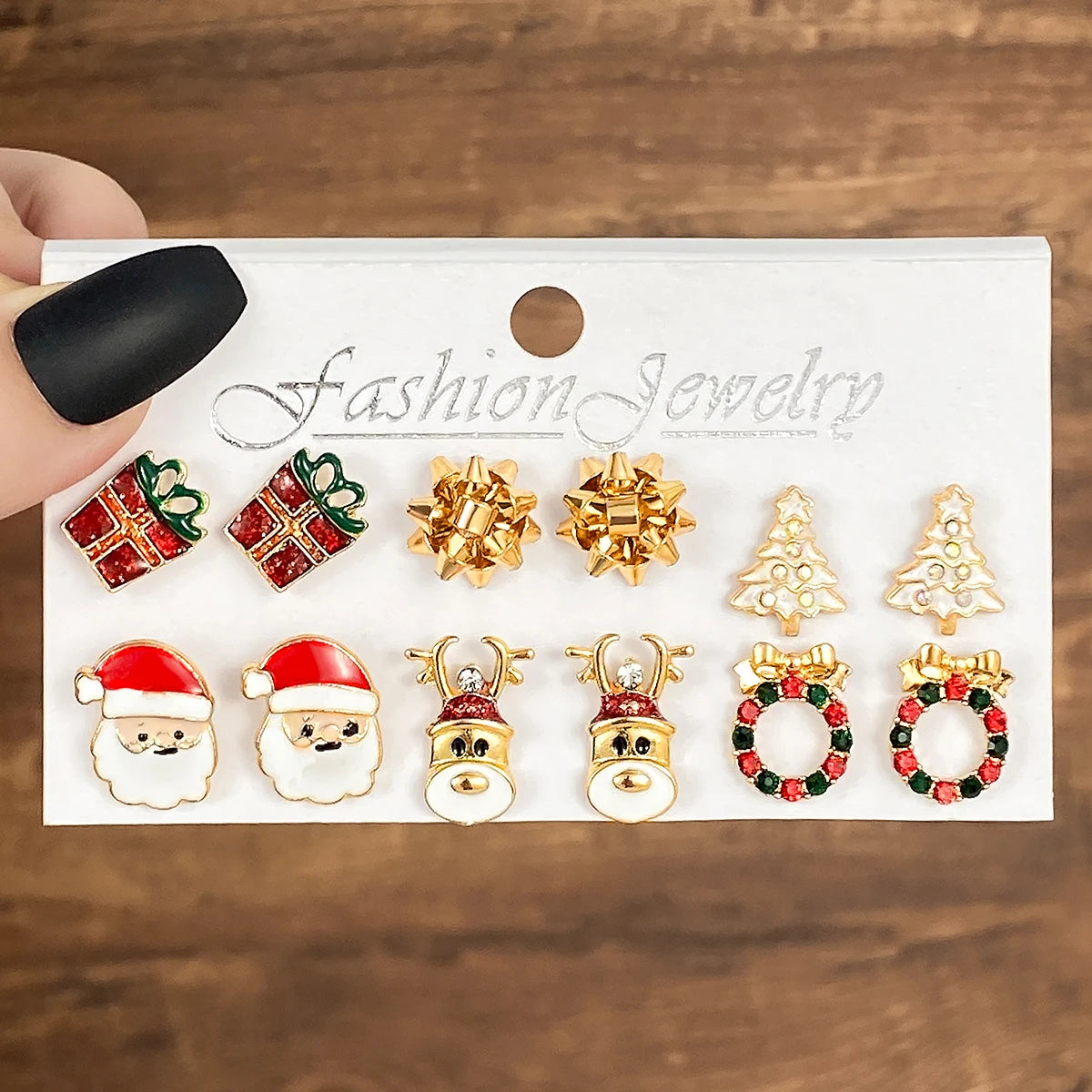 Christmas Festival or Gift Earrings for Women. Snowflake/Socks/Christmas Tree/Santa Claus/Wreath