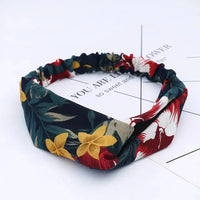 Bohemian Criss-Cross Elastic Hair Bands - Knot Headbands for Women & Girls - Bandana Girls Striped Hairwear-Headbands-SWEET T 52