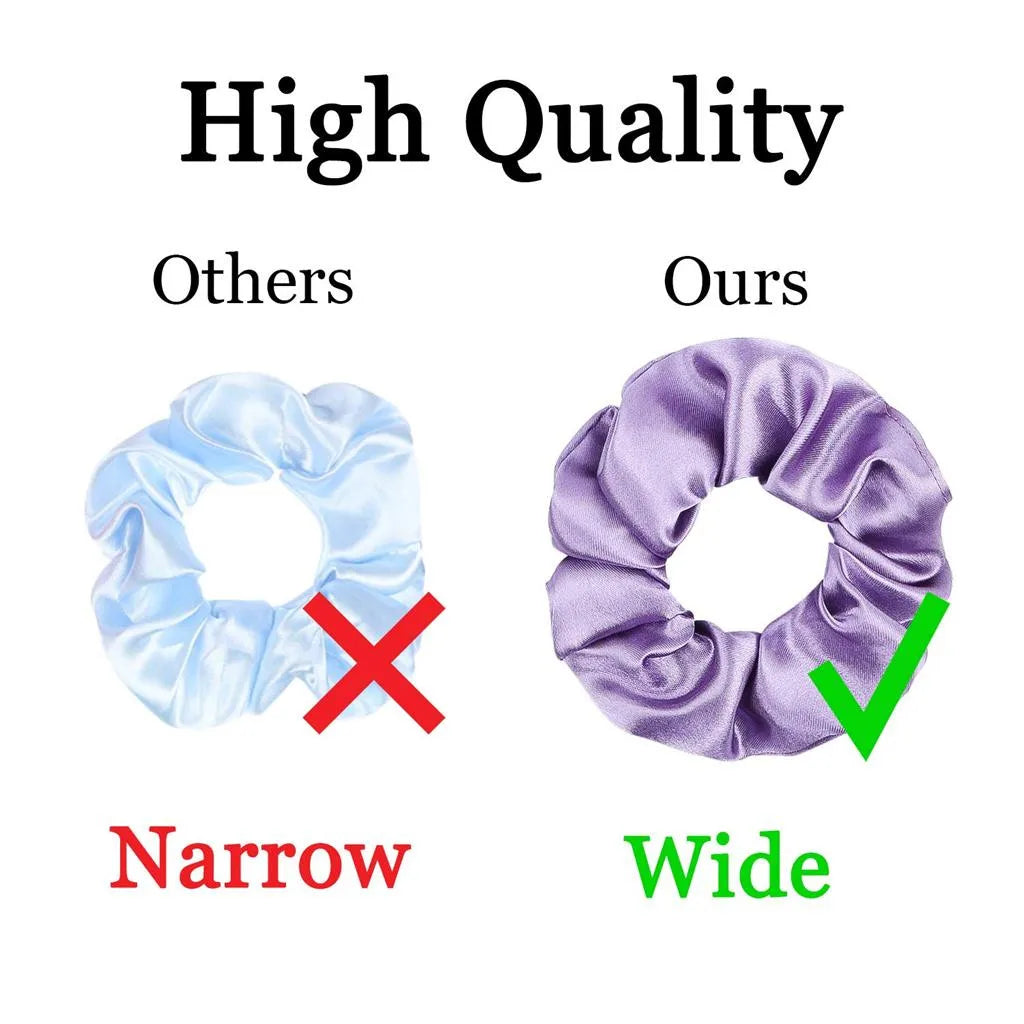 Satin Scrunchies, 60 Pack