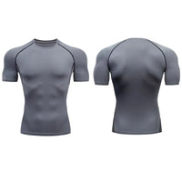 Quick Drying Elastic T-Shirt for Men & Boys, Anti-Wrinkle in 8 Solid Colors for Gym or Sports