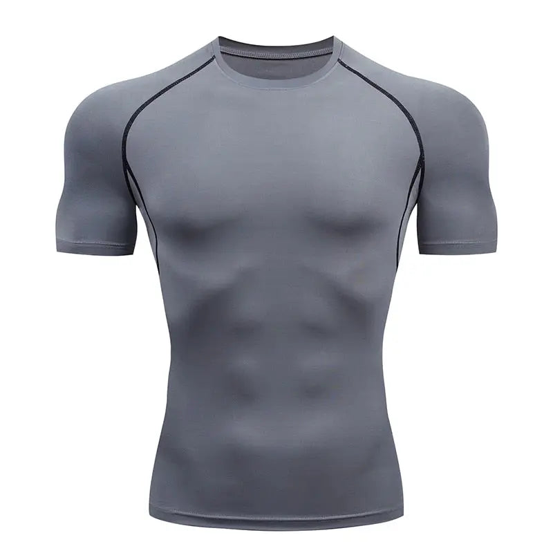 Quick Drying Elastic T-Shirt for Men & Boys, Anti-Wrinkle in 8 Solid Colors for Gym or Sports
