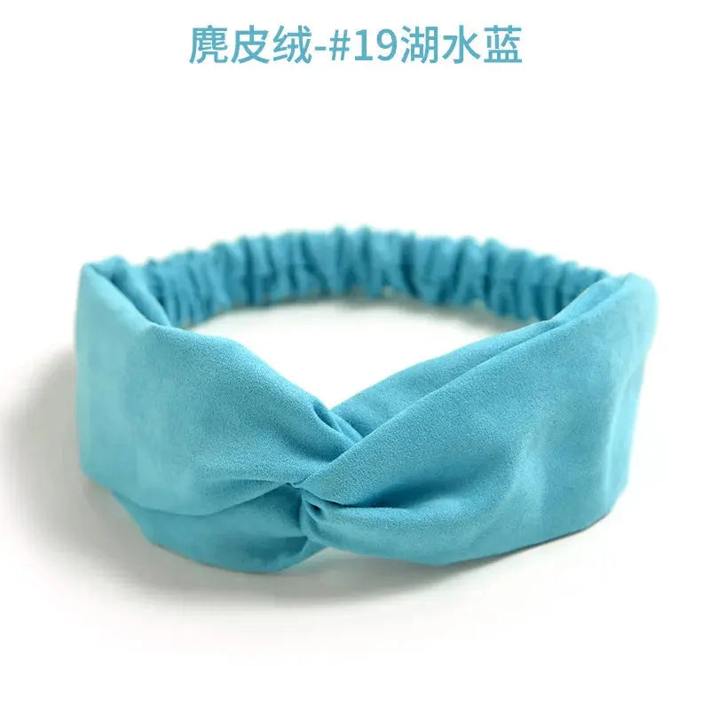 Bohemian Criss-Cross Elastic Hair Bands - Knot Headbands for Women & Girls - Bandana Girls Striped Hairwear-Headbands-SWEET T 52