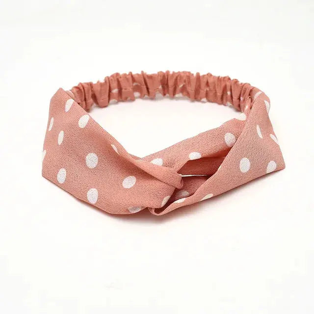 Bohemian Criss-Cross Elastic Hair Bands - Knot Headbands for Women & Girls - Bandana Girls Striped Hairwear-Headbands-SWEET T 52