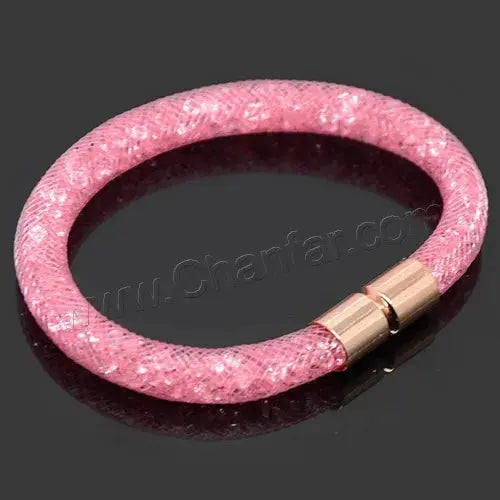 Mesh Net Bracelet For Women & Girls. Resin Crystal Fill, Magnetic Metal Clasp Jewelry-Bracelet-SWEET T 52