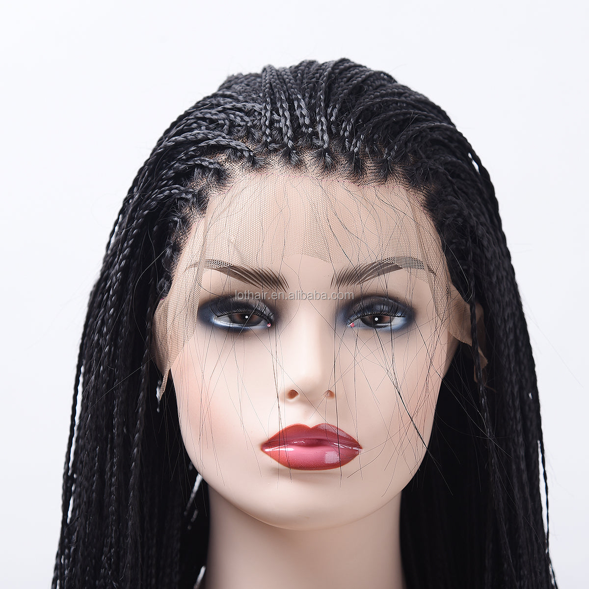 Micro Braiding Synthetic Hair Lace Front Wigs and Braided Wigs for Women