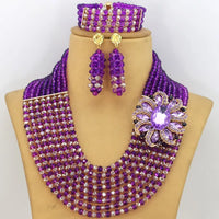 African Beads Jewelry Set Nigerian Wedding African Beads Jewelry Set Crystal African Jewelry Sets  ABJ176