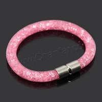 Mesh Net Bracelet For Women & Girls. Resin Crystal Fill, Magnetic Metal Clasp Jewelry-Bracelet-SWEET T 52