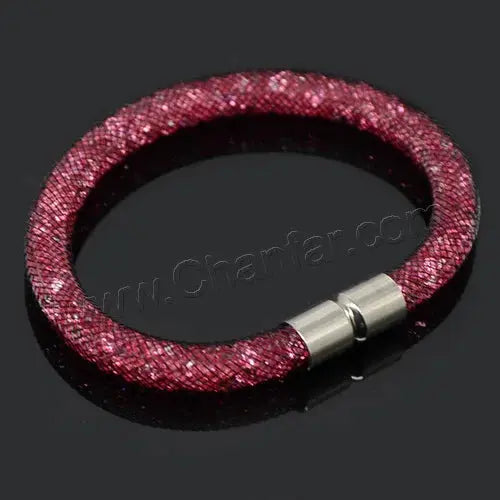 Mesh Net Bracelet For Women & Girls. Resin Crystal Fill, Magnetic Metal Clasp Jewelry-Bracelet-SWEET T 52