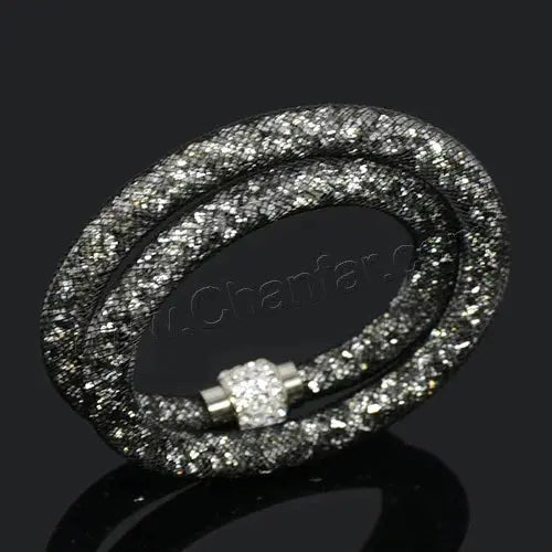 Crystal Mesh Net Double Bracelets, Multicolor Crystal Charm Bracelets For Women & Girls-Bracelet-SWEET T 52