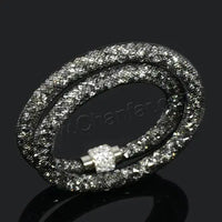 Crystal Mesh Net Double Bracelets, Multicolor Crystal Charm Bracelets For Women & Girls-Bracelet-SWEET T 52