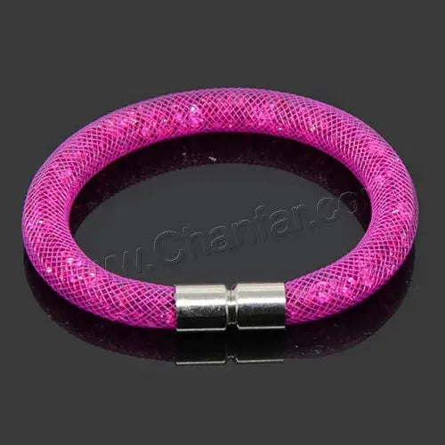 Mesh Net Bracelet For Women & Girls. Resin Crystal Fill, Magnetic Metal Clasp Jewelry-Bracelet-SWEET T 52