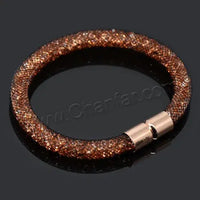 Mesh Net Bracelet For Women & Girls. Resin Crystal Fill, Magnetic Metal Clasp Jewelry-Bracelet-SWEET T 52