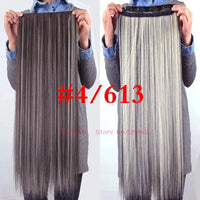 Synthetic Straight Hair 5-Clips, Clip in, One Piece Hair Extensions for Women and Girls - Hairpieces-hair accessories-SWEET T 52