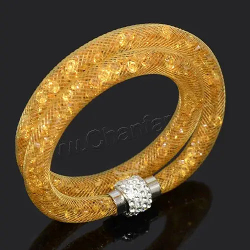 Crystal Mesh Net Double Bracelets, Multicolor Crystal Charm Bracelets For Women & Girls-Bracelet-SWEET T 52