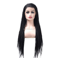 Micro Braiding Synthetic Hair Lace Front Wigs and Braided Wigs for Women