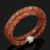 Crystal Mesh Net Double Bracelets, Multicolor Crystal Charm Bracelets For Women & Girls-Bracelet-SWEET T 52