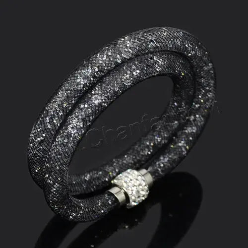 Crystal Mesh Net Double Bracelets, Multicolor Crystal Charm Bracelets For Women & Girls-Bracelet-SWEET T 52