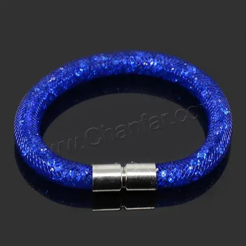Mesh Net Bracelet For Women & Girls. Resin Crystal Fill, Magnetic Metal Clasp Jewelry-Bracelet-SWEET T 52