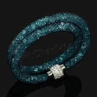 Crystal Mesh Net Double Bracelets, Multicolor Crystal Charm Bracelets For Women & Girls-Bracelet-SWEET T 52