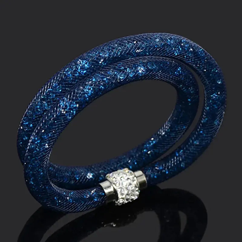 Crystal Mesh Net Double Bracelets, Multicolor Crystal Charm Bracelets For Women & Girls-Bracelet-SWEET T 52