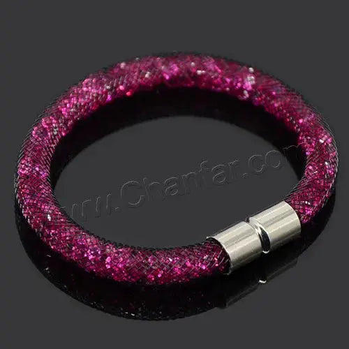 Mesh Net Bracelet For Women & Girls. Resin Crystal Fill, Magnetic Metal Clasp Jewelry-Bracelet-SWEET T 52