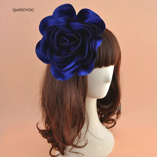 Big Satin Flower Hair Clip For Women & Girls - Fashionable Hair Accessories-hair accessories-SWEET T 52