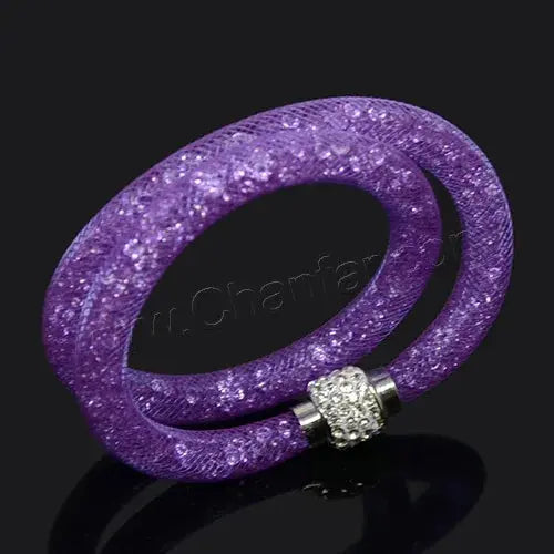 Crystal Mesh Net Double Bracelets, Multicolor Crystal Charm Bracelets For Women & Girls-Bracelet-SWEET T 52