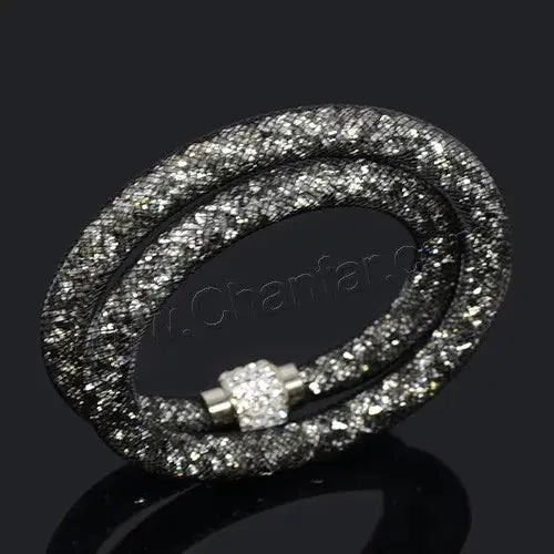 Crystal Mesh Net Double Bracelets, Multicolor Crystal Charm Bracelets For Women & Girls-Bracelet-SWEET T 52