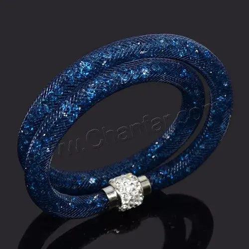 Crystal Mesh Net Double Bracelets, Multicolor Crystal Charm Bracelets For Women & Girls-Bracelet-SWEET T 52