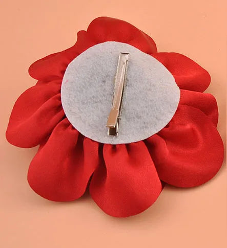 Big Satin Flower Hair Clip For Women & Girls - Fashionable Hair Accessories-hair accessories-SWEET T 52