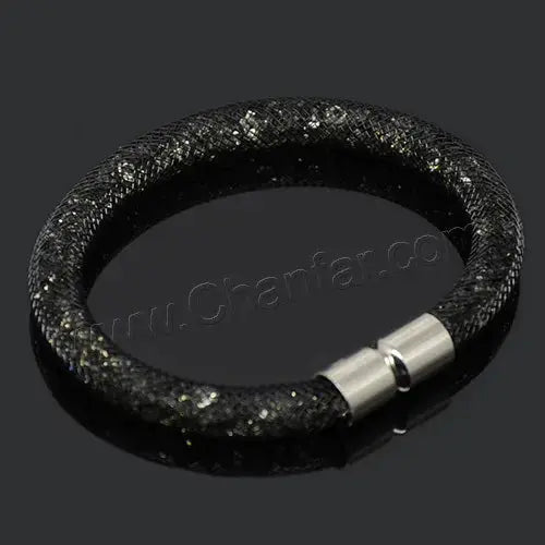 Mesh Net Bracelet For Women & Girls. Resin Crystal Fill, Magnetic Metal Clasp Jewelry-Bracelet-SWEET T 52