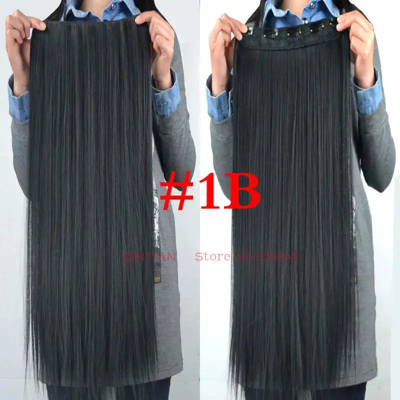 Synthetic Straight Hair 5-Clips, Clip in, One Piece Hair Extensions for Women and Girls - Hairpieces-hair accessories-SWEET T 52